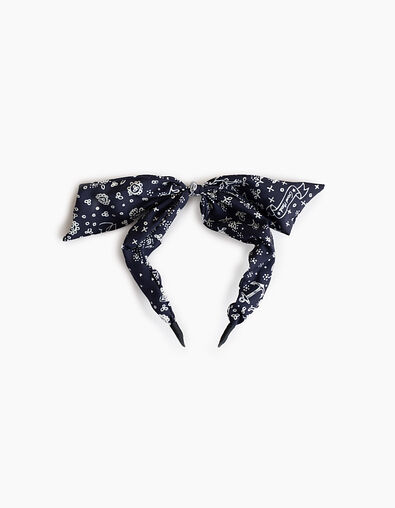 Serre-tête marine à imprimé foulard I.Code