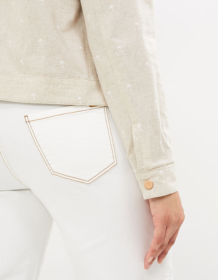 Veste écrue imprimé palmiers I.Code-5