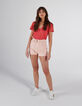 Top rosa botones bordado inglés I.Code-7