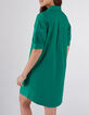 Robe chemise verte brodée I.Code-3