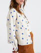 I.Code ecru denim jacket with bird print-2