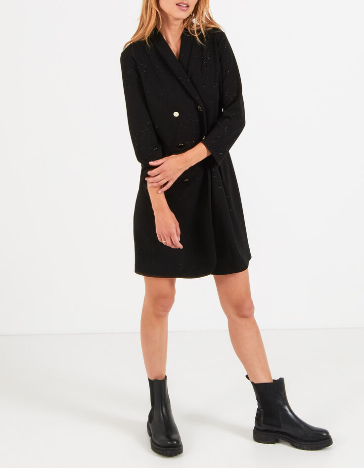 Robe noire pailletée esprit smoking I.Code-1