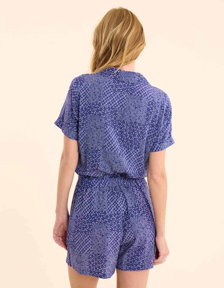 Mono estampado patchwork azul marino I.Code-4 Mono estampado patchwork azul marino I.Code-4