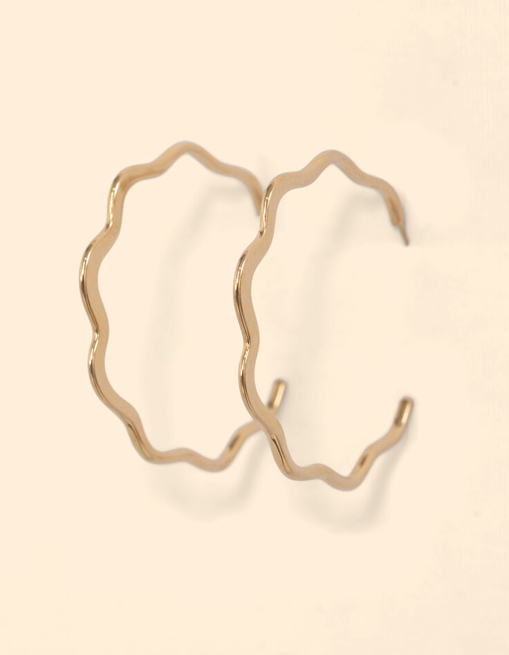 Boucles d'oreilles créoles crantées I.Code-2