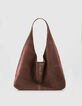 Hobo Tasche burgunderrot weiches Samt Leder Damen-3