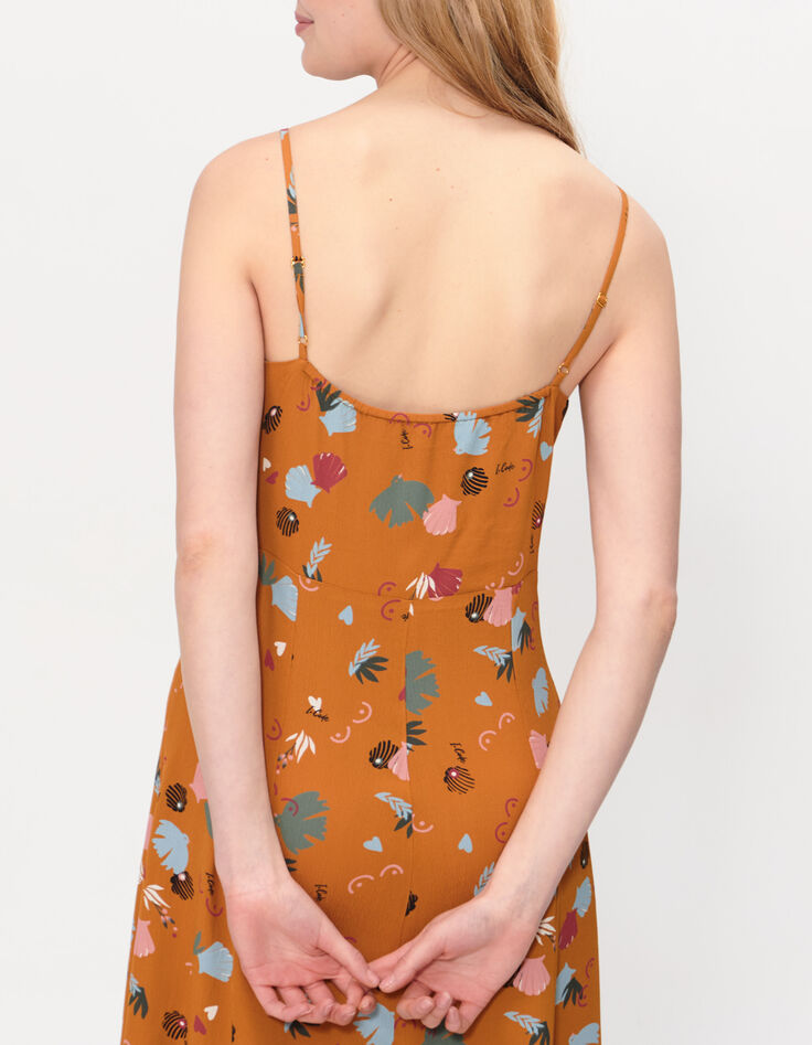 Robe longue mélèze imprimé ludique I.Code -3
