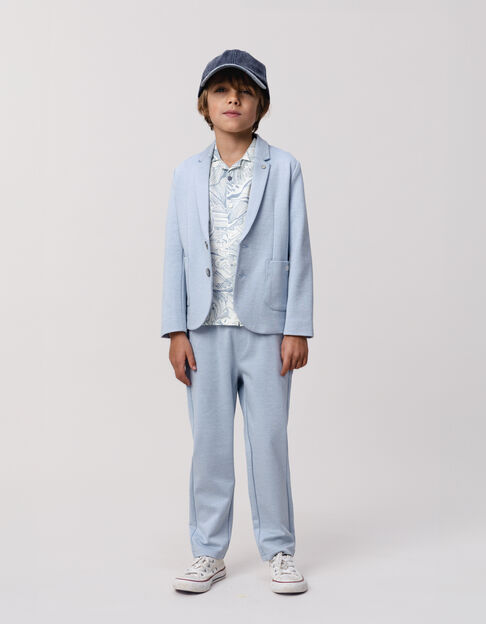 Blue knit suit jacket for boy - IKKS