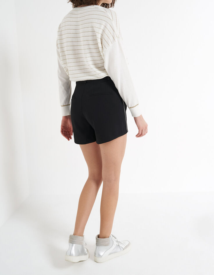 Shorts negros con franjas smoking I.Code-3