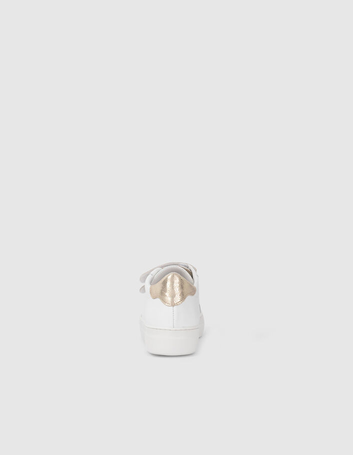 Weiße Sneakers mit goldfarbenen Klettverschlüssen I.Code - I.CODE