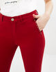 Pantalon chino rouge profond à studs I.Code-3