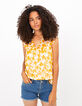 Top jaune à imprimé maxi fleurs I.Code-1