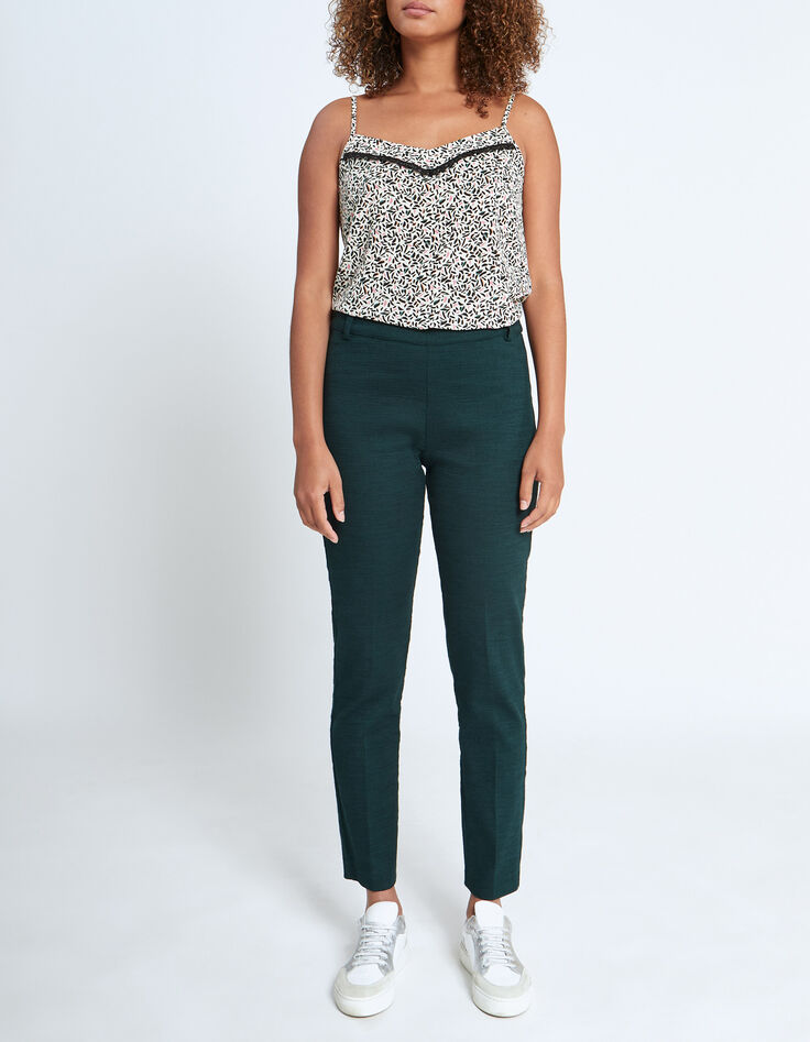 I.Code imperial green textured knit treggings-1 I.Code imperial green textured knit treggings-1