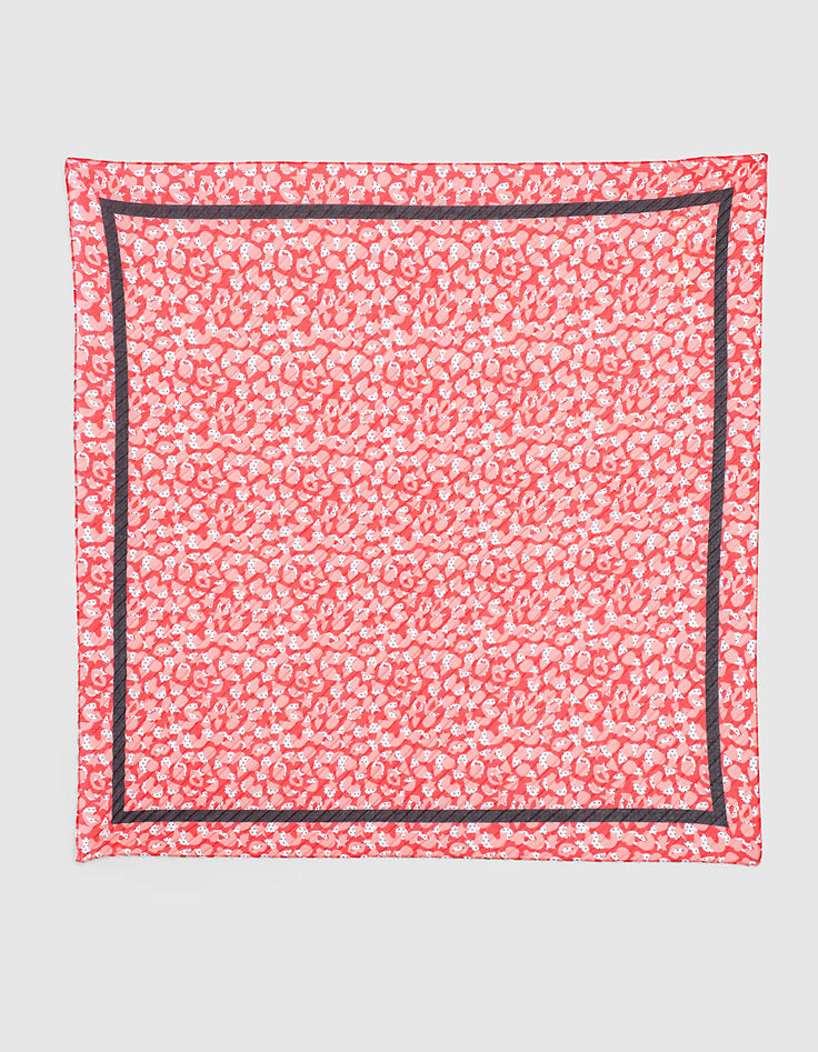 Foulard losange coquelicot plissé graphique pop I.Code-1 Foulard losange coquelicot plissé graphique pop I.Code-1