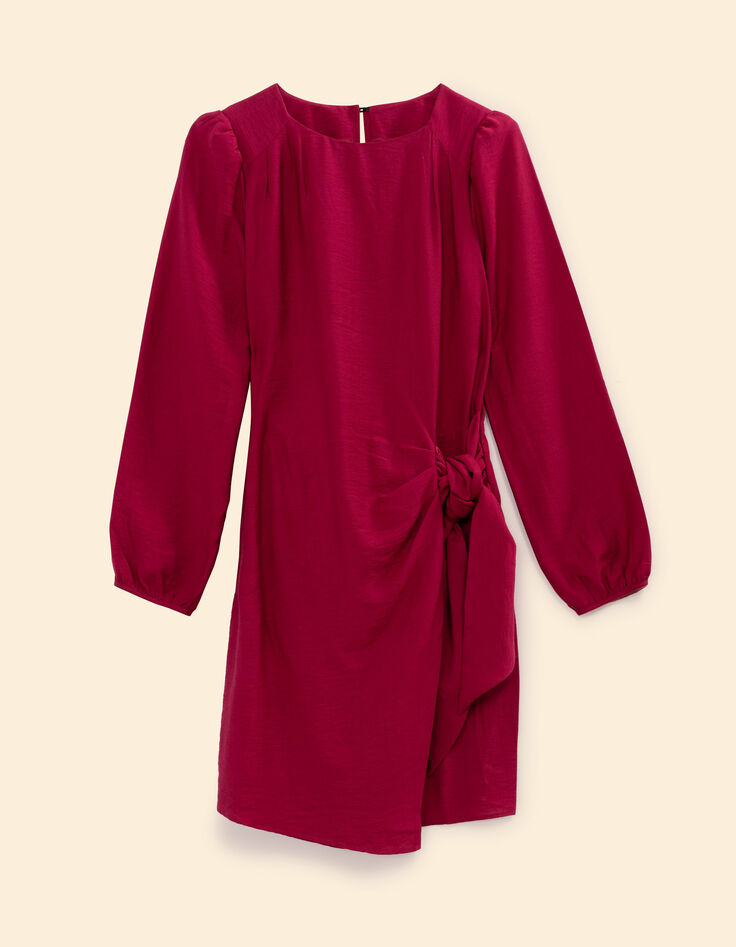 Roze jurk lange mouwen opzij te knopen I.Code-7