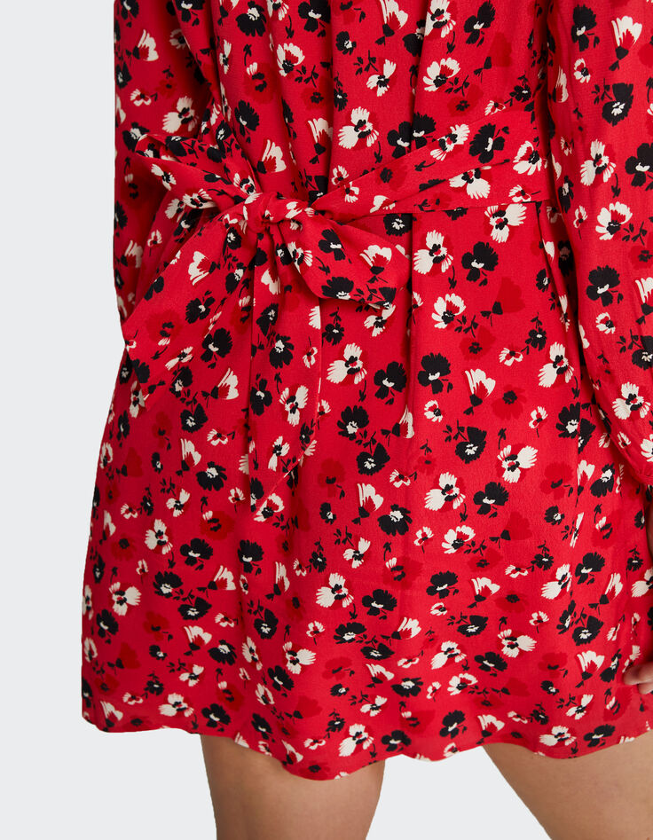 Vestido flash pink estampado floral rock I.Code-5