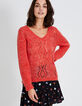 Pull rouge I.Code femme-5