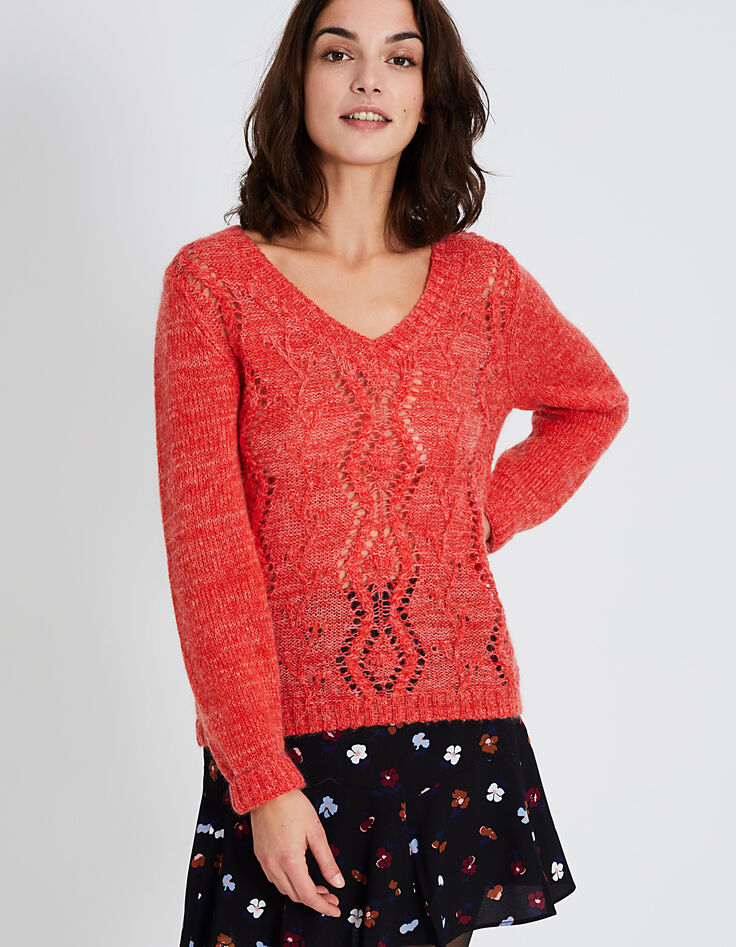 Pull rouge I.Code femme-5 Pull rouge I.Code femme-5