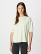 Gr&uuml;nes Damen-Shirt aus Biobaumwolle in &Uuml;bergr&ouml;&szlig;e-4