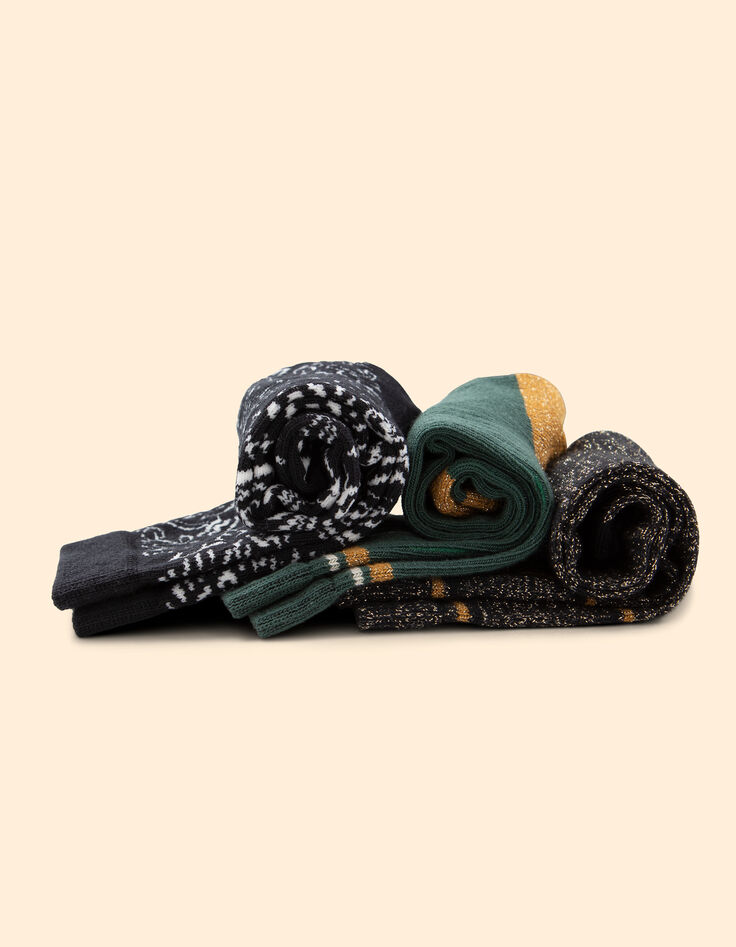 Lot 3 paires de chaussettes femme I.Code-6