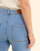 Blaue verwaschene gerade abgeschnittene Jeans I.Code-5