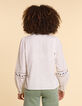 Camisa blanco roto bordados flores I.Code-6