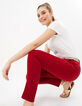 Pantalon chino rouge profond à studs I.Code-1