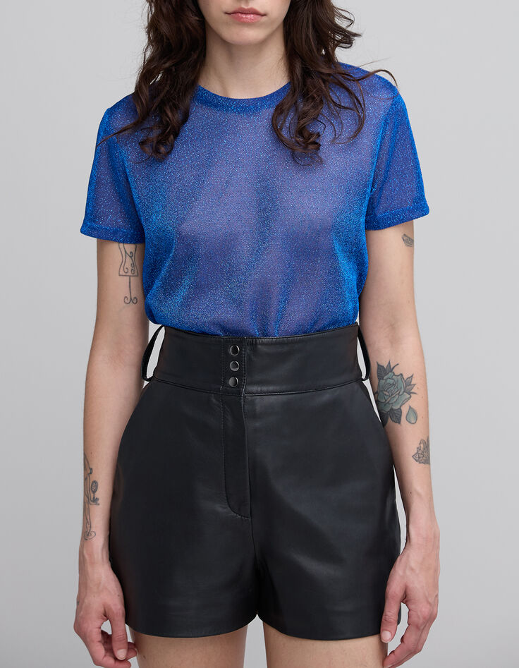 Camiseta azul rey l&uacute;rex animal print-2