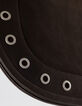 Die Tasche aus braunem Leder f&uuml;r Damen mit &Ouml;senverzierung-4