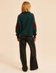 Sudadera camionero verde acanalada burdeos I.Code-4