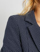 Marine colbert in jacquard met kruisjes I.Code-5