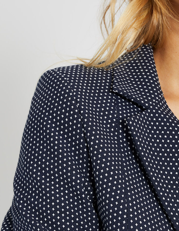 Marine colbert in jacquard met kruisjes I.Code-5