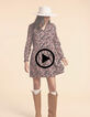 Zwarte jurk Indiase bohemian print I.Code-8