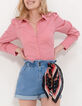 Malabar-roze hemdblouse met retroknopen I.Code-1