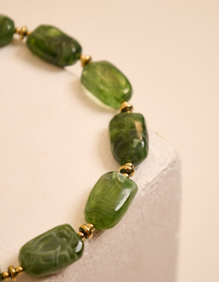 Grünes Perlenhalsband I.Code-1