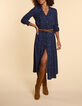 Schwarzes Top mit Winterblumenprint I.Code-5 Schwarzes Top mit Winterblumenprint I.Code-5