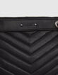 1440 Reporter Tasche Damen gesteppte Leder doppelt-3
