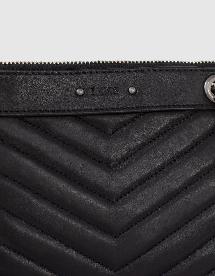 1440 Reporter Tasche Damen gesteppte Leder doppelt-3