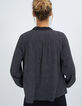 Top negro lunares cuello camisero I.Code-2