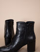 Boots noirs cuir lisse clouté I.Code-5
