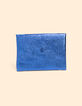 Blau schillernde Mini-Clutch-Tasche aus Leder I.Code-3