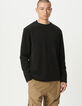 Schwarzes Herren-T-Shirt Langarm Wabenmuster DRY FAST-1