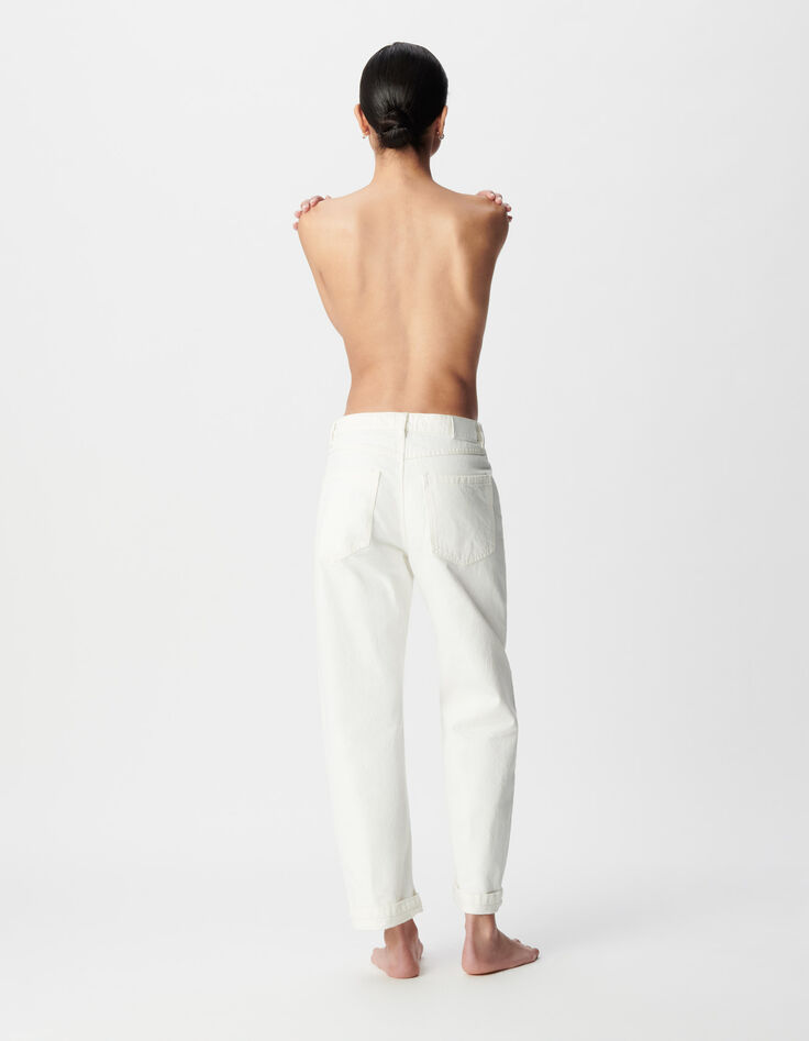 Anders Damen 7/8 Straight White Jeans-2