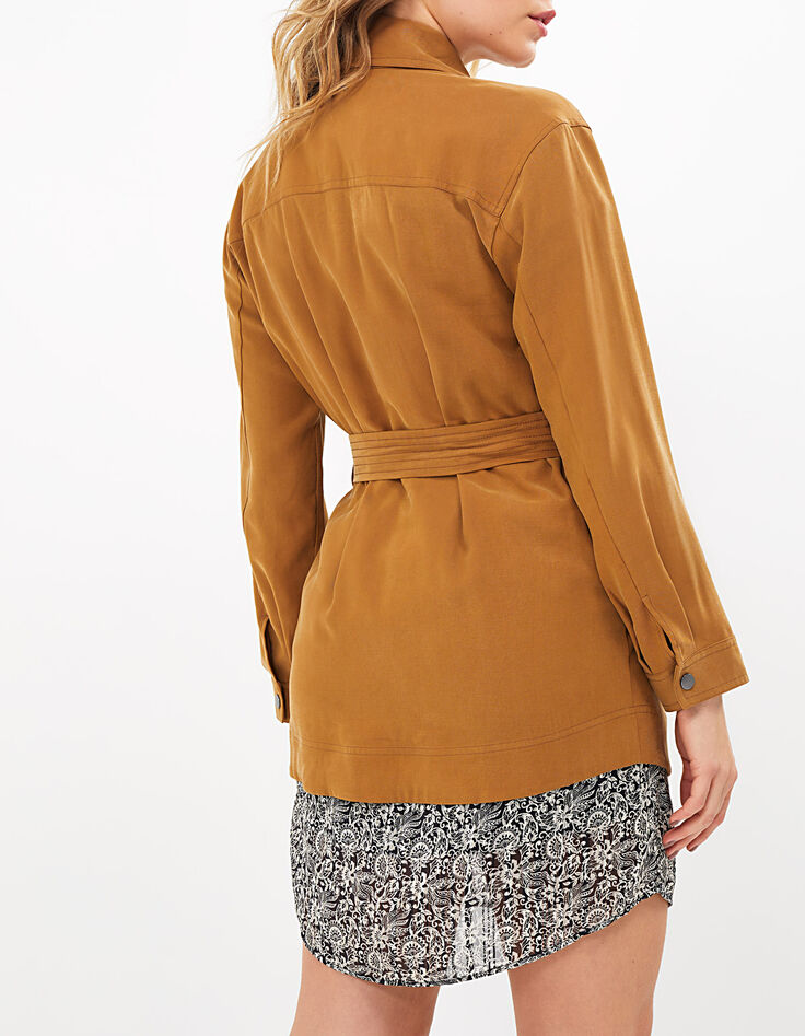 Veste saharienne mi-longue camel I.Code-3
