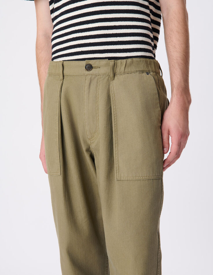 Zimmermannshose khaki Bio-Baumwolle Herren-5