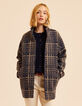 I.Code blue coat with beige check-2