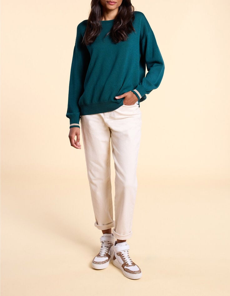 Jersey de punto fino verde medianoche I.Code x Lafrançaise-4 Jersey de punto fino verde medianoche I.Code x Lafrançaise-4