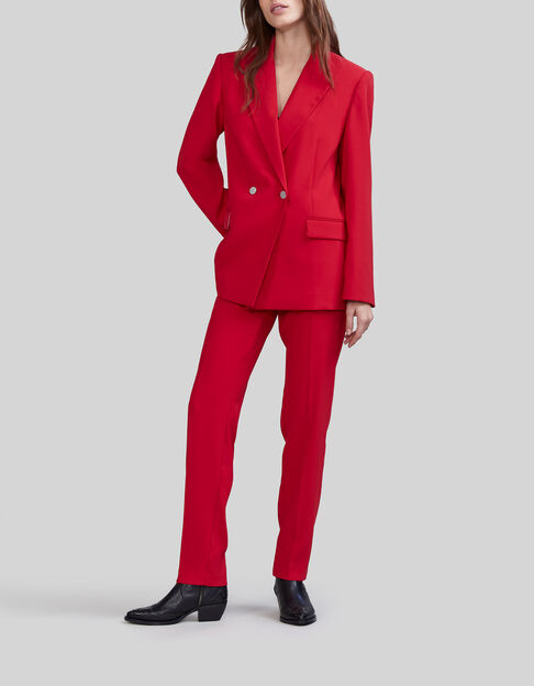 Mohnrote, elegante Damenhose - IKKS