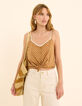 Camel top hart bloemenprint I.Code-1