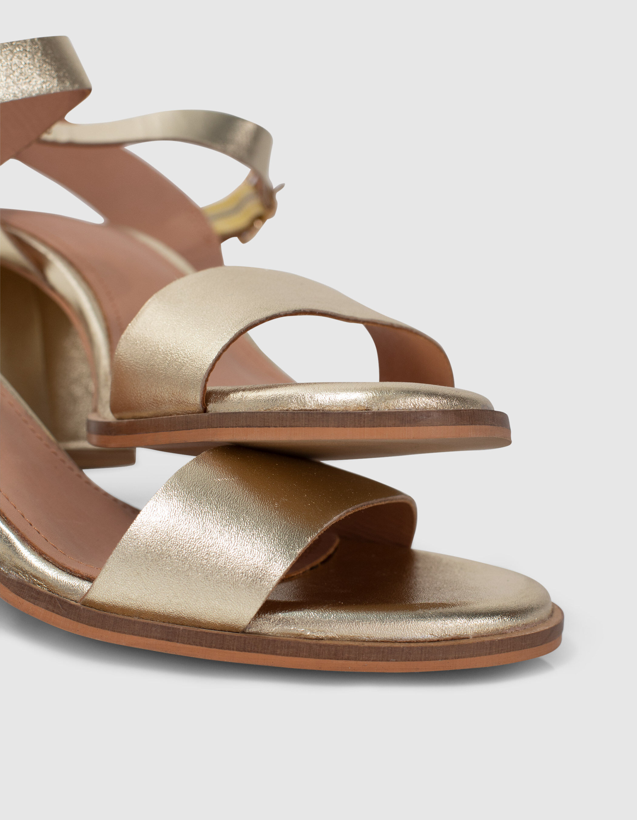Sandales dorées talon 5 cm deals