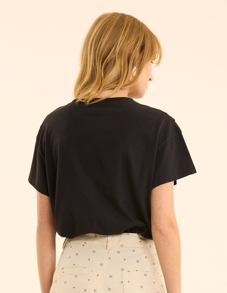 Wit maxi T-shirt met korte mouwen en monogram I.Code-3